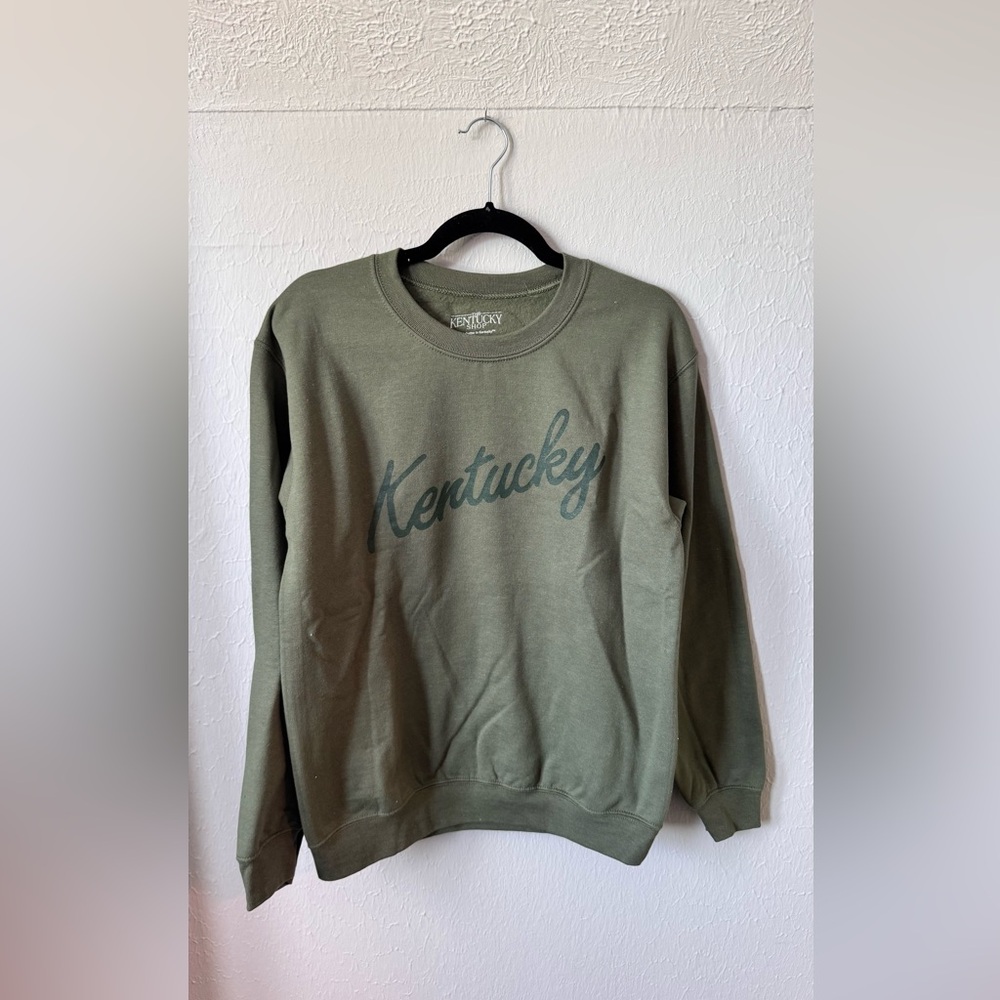 Shop Local Kentucky Olive Green Crewneck Sweatshirt